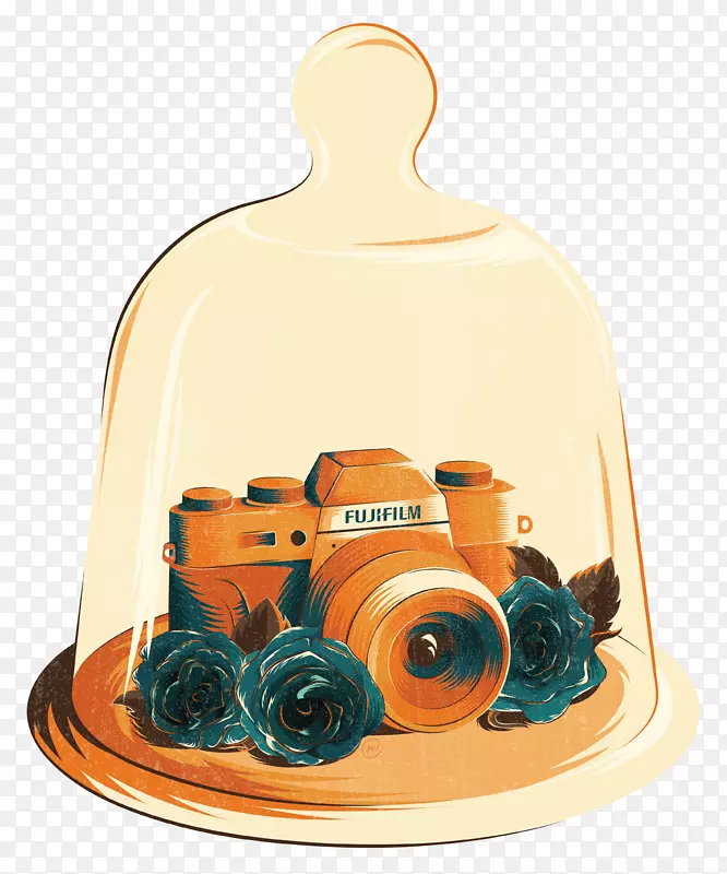 产品设计餐具橙色S.A。-Fujifilm