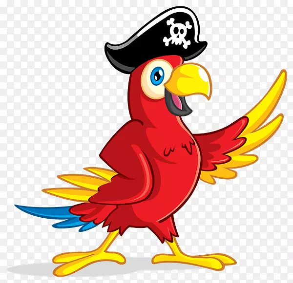 剪贴画海盗鹦鹉我们是海盗-鹦鹉