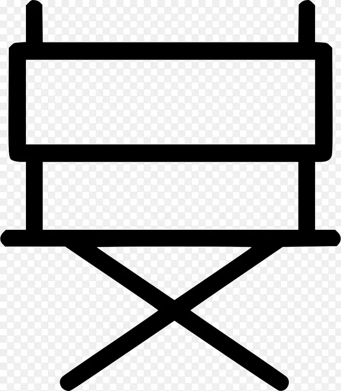 电脑图标，导演的椅子，桌子，电影导演-桌子