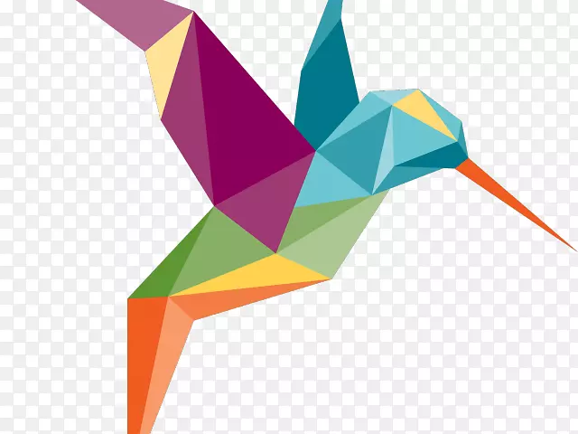 谷歌蜂鸟剪贴画折纸鸟