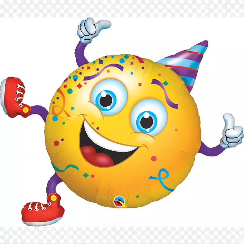 微笑表情气球派对生日-微笑