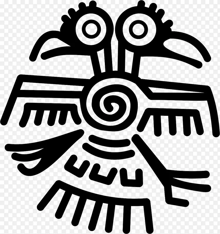 装饰玛雅文明图像摄影画布.Aztec符号