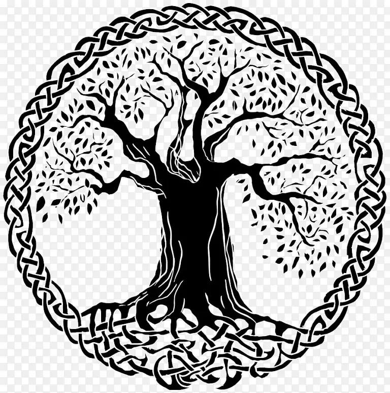 凯尔特神圣树生命之树凯尔特艺术凯尔特树-树
