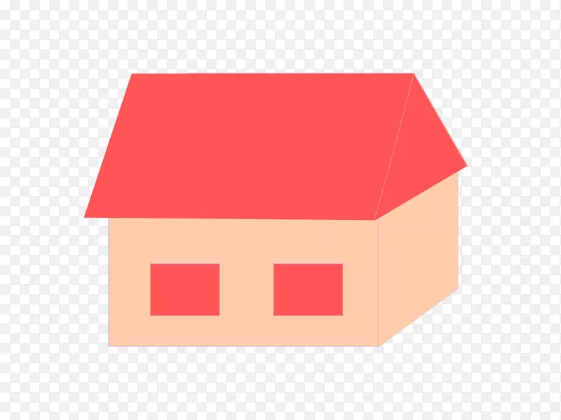 剪贴画露天部分的房子甜甜圈设计-粉红色的房子剪贴画