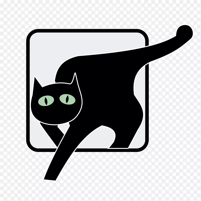 剪贴画可伸缩图形搜索和救援封装的PostScript-徽标猫