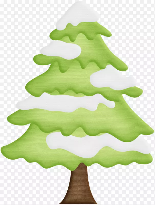 剪贴画圣诞树雪冬-圣诞树