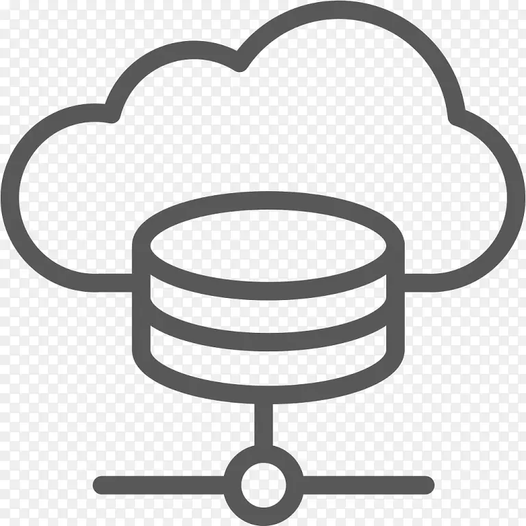 云计算web托管服务云数据库计算机图标云计算