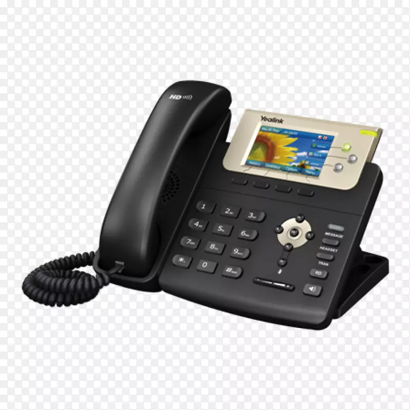 voip电话yalink sip-t32g会话启动协议功率通过以太网语音在ip-voip上。