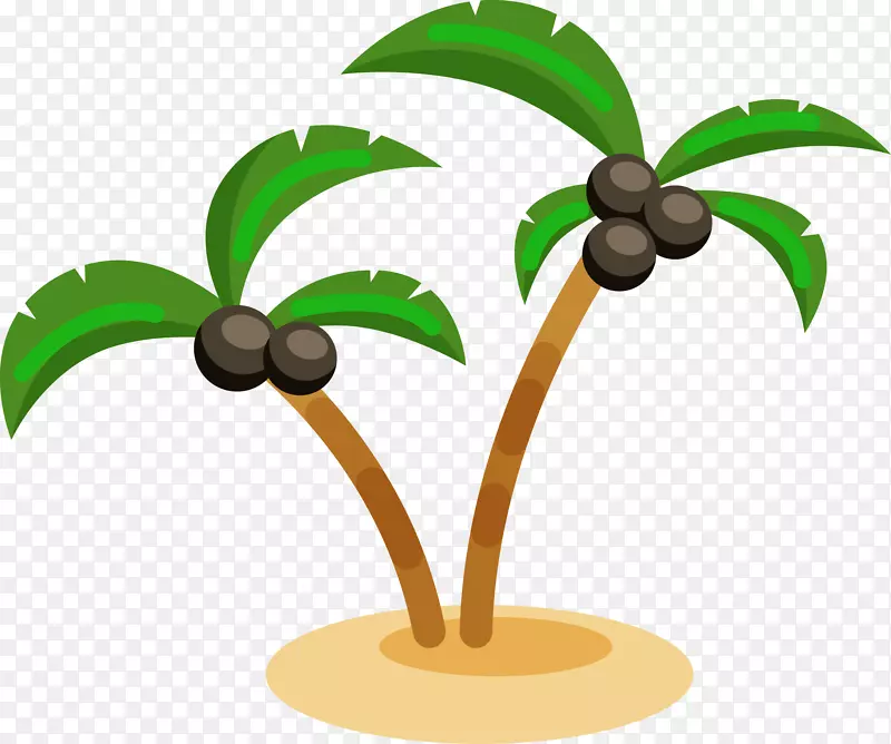 剪贴画树椰子图形图像树