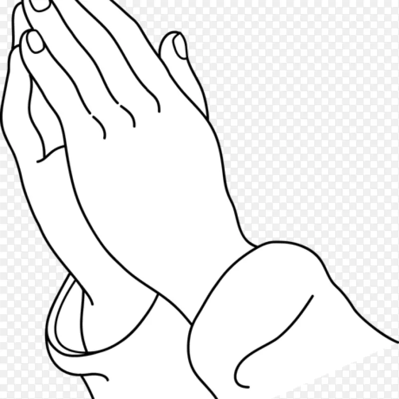 祈祷之手剪贴画素描图像-祈祷之手