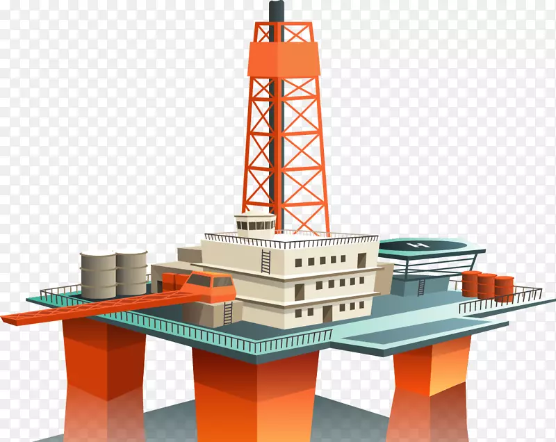 石油工业剪贴画图形插图-建立物联网