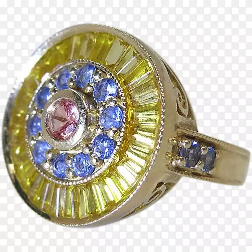 戒指蓝宝石蛋白石珠宝钻石戒指