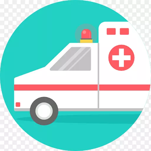 救护车急救医疗技术员病人运输可伸缩图形-救护车