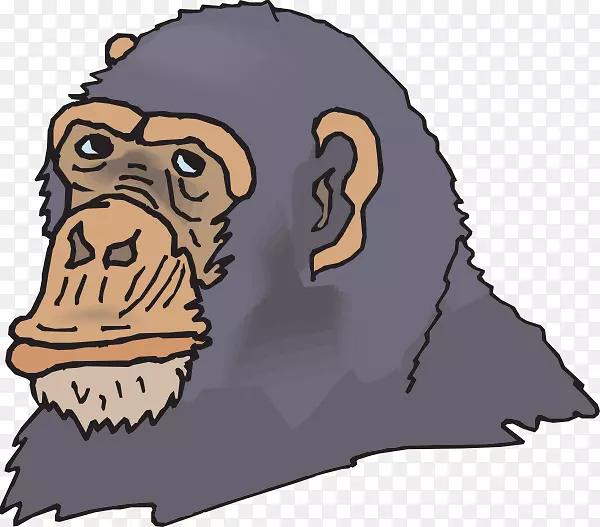 普通黑猩猩剪贴画猩猩-狗