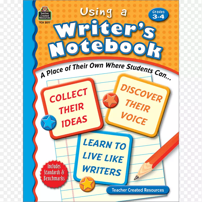 用一个作家的笔记本：一个他们自己的地方，学生可以.使用作者的笔记本，3-4年级产品字体烹饪-书写笔记本标题