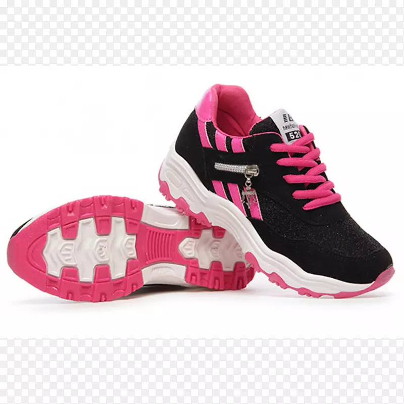 运动鞋滑板鞋运动服装产品女装用粉红钻石鞋