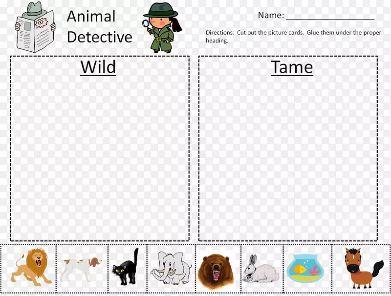 驯服动物宠物野生动物幼儿园学龄前感恩节写作思路