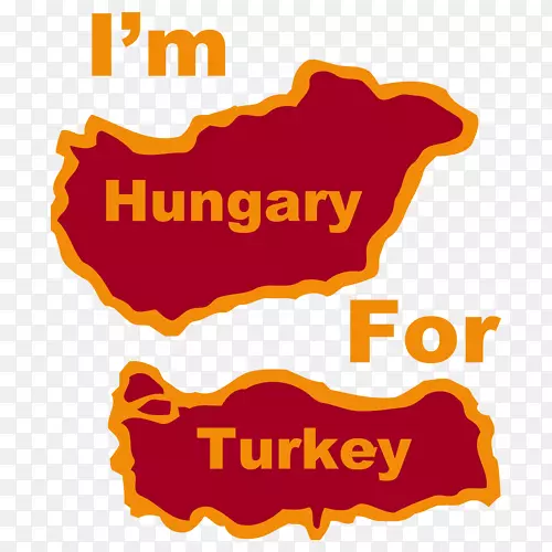 匈牙利火鸡肉感恩节标志-搞笑的紧张火鸡