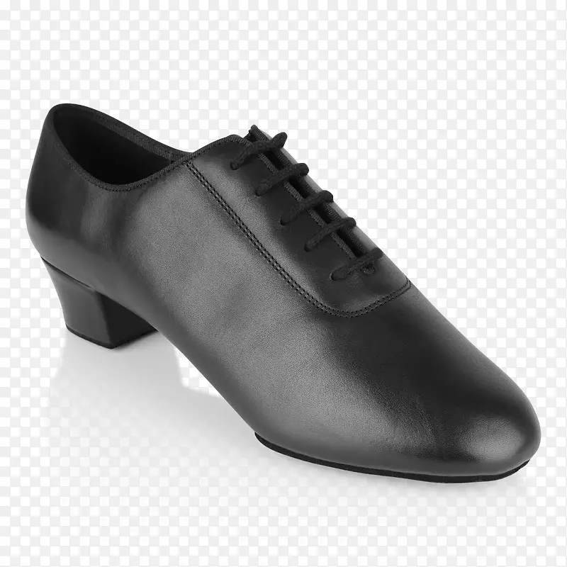 皮鞋舞厅舞拉丁舞女装软黑色步行鞋