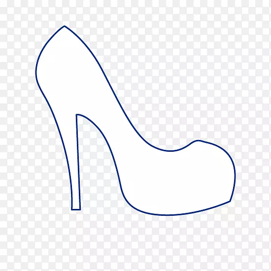 剪贴画产品设计高跟鞋舒适的女性步行鞋少跟
