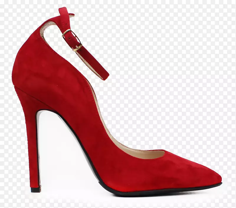 带和大号的妇女用高跟鞋跟鞋和凉鞋.红美洲狮鞋