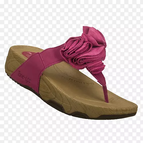 鞋，紫色步行鞋.妇女用皮鞋
