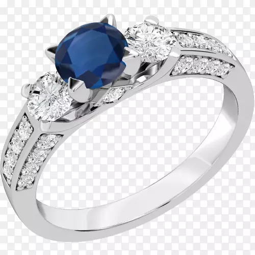 蓝宝石金刚石切割立方氧化锆戒指