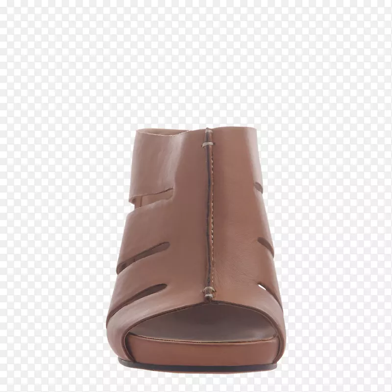 产品设计女性皮鞋棕色楔形鞋