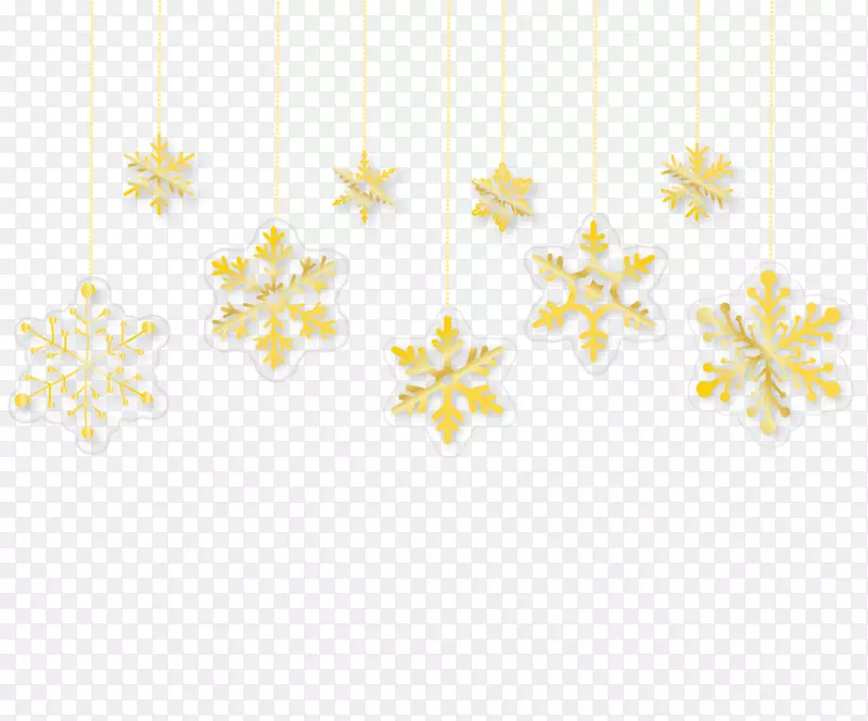 雪花-冬季雪水晶装饰品