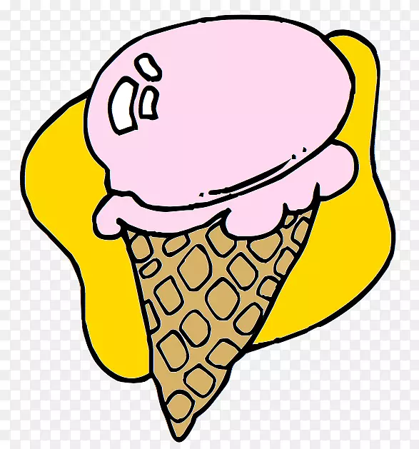 冰淇淋圆锥形圣代素食美食冰淇淋