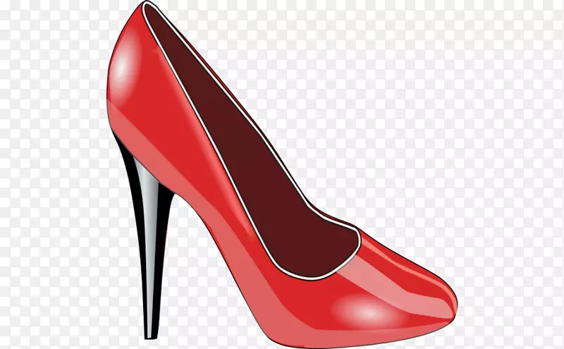 拖鞋剪贴画高跟鞋运动鞋-2014 kd鞋红色