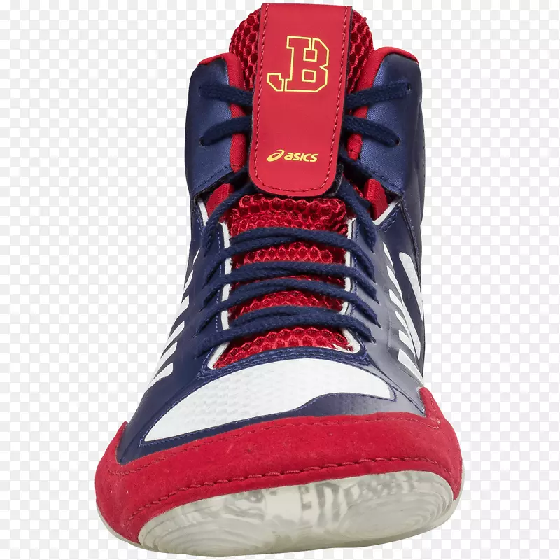 运动鞋Asics男式JB精锐摔跤鞋篮球鞋海军深红色白色kd鞋