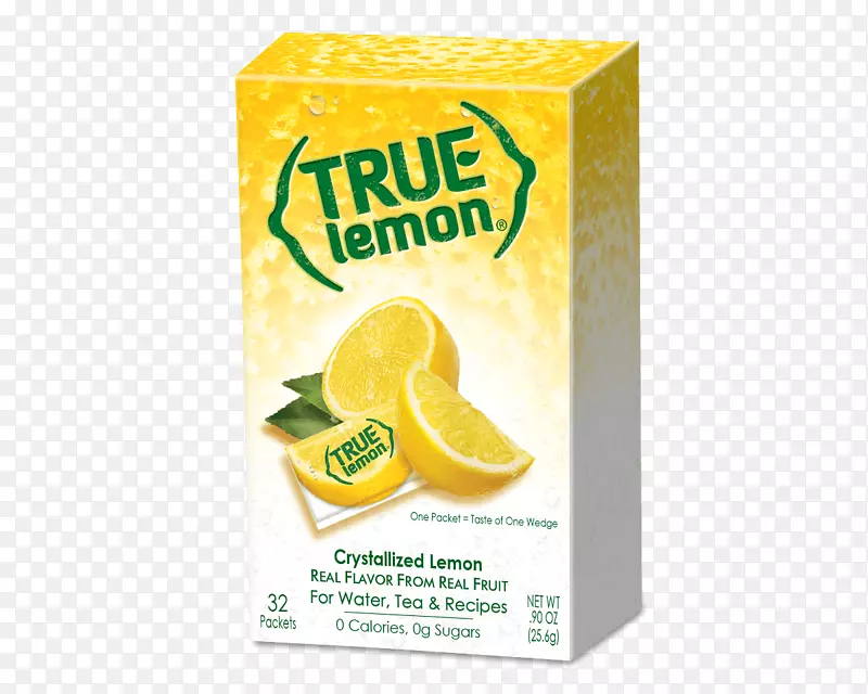 真正柠檬结晶柠檬替代品100 ct真柑橘32包柠檬-柠檬