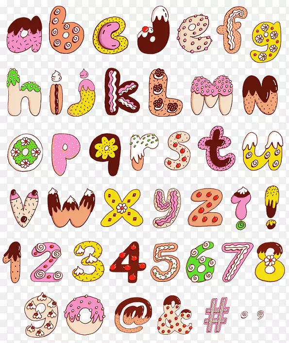 字母表糖果甜蜜字母字体糖果