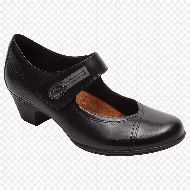 罗克波特女子科布山阿比盖尔玛丽简里克尔皮鞋宽幅宽皮鞋为女性烫伤