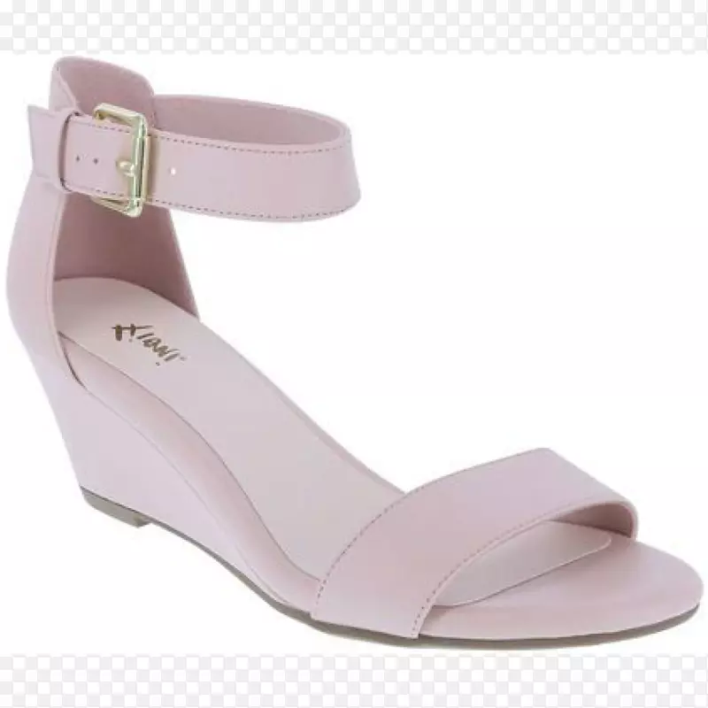产品设计女鞋凉鞋粉红色低跟婚纱鞋