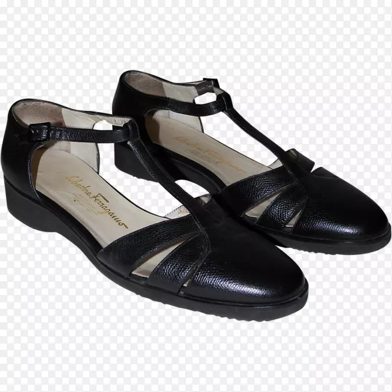 鞋凉鞋滑梯产品行走舒适黑色平底鞋供女性使用