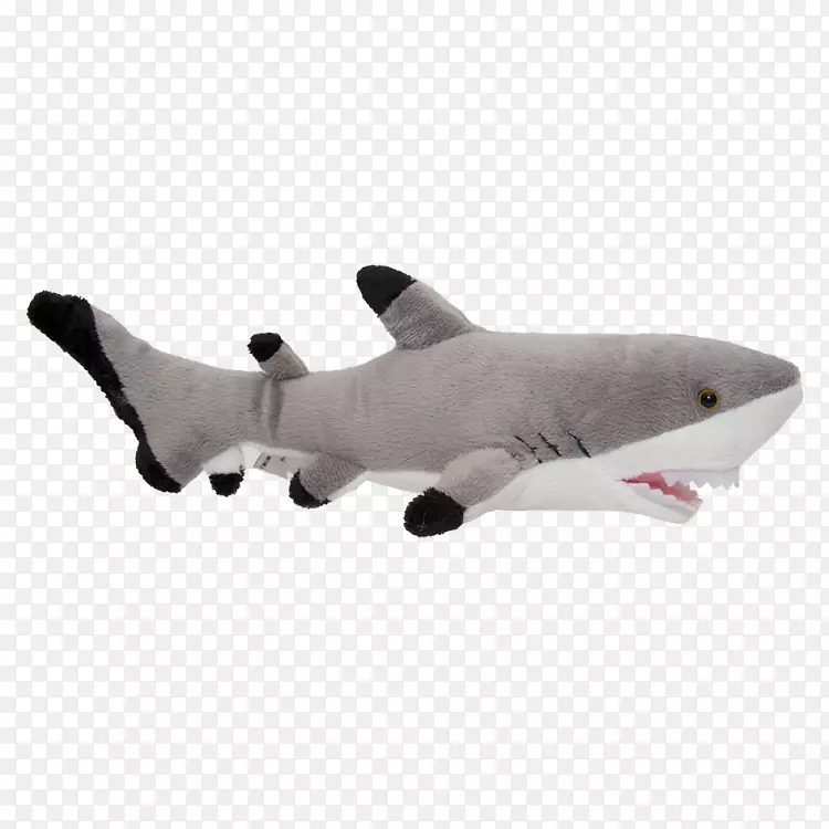 鲨鱼毛绒动物玩具娃娃鲨鱼