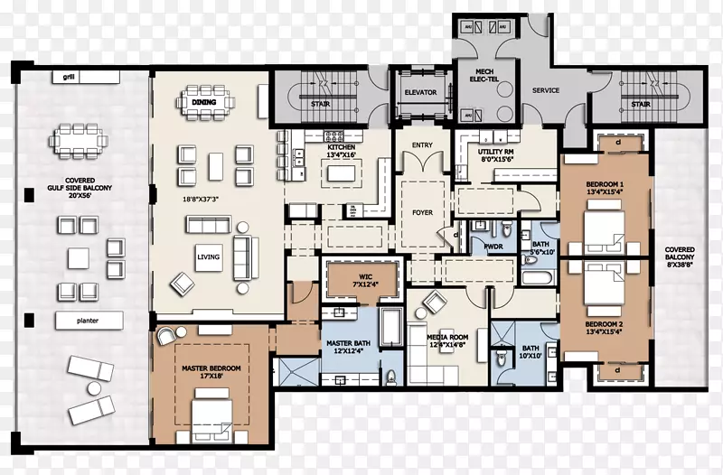 共管公寓楼平面图