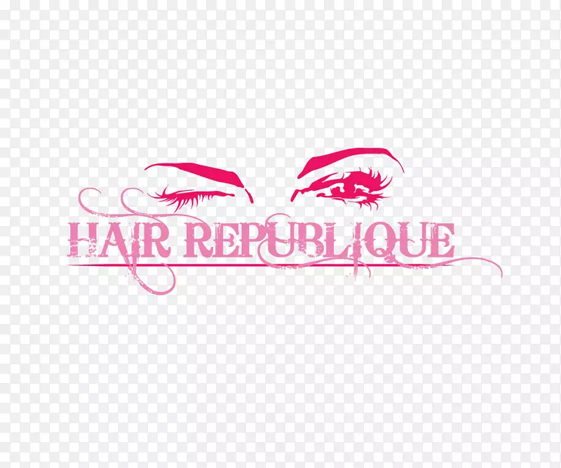 徽标品牌字体线粉色m-时尚发型标识设计理念