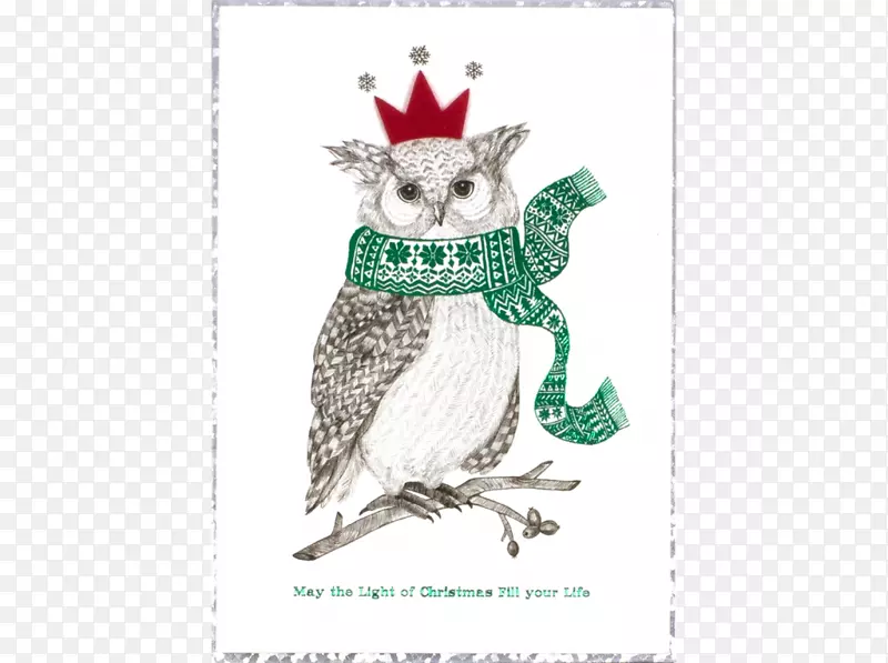 猫头鹰动物喙艺术圣诞装饰-猫头鹰