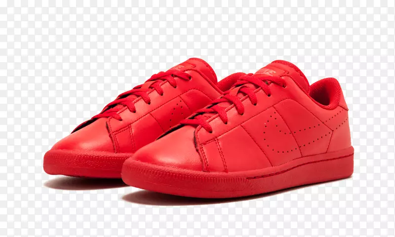 运动鞋滑板鞋产品设计运动服装-红色超宽女式网球鞋