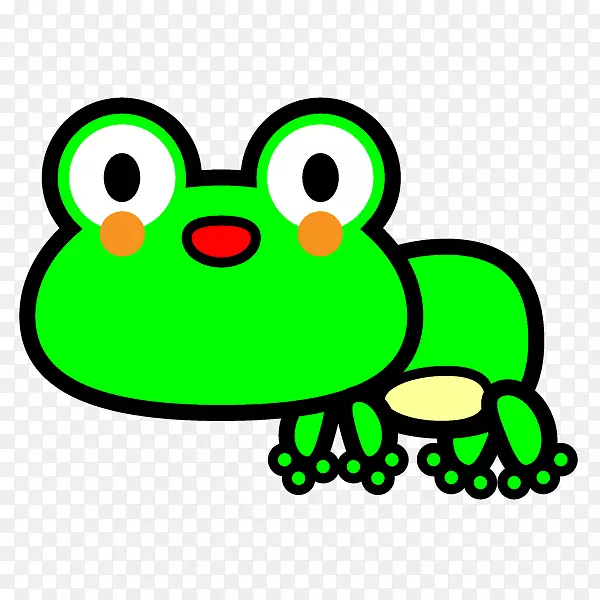 蛙夹艺术画蝌蚪插图-青蛙