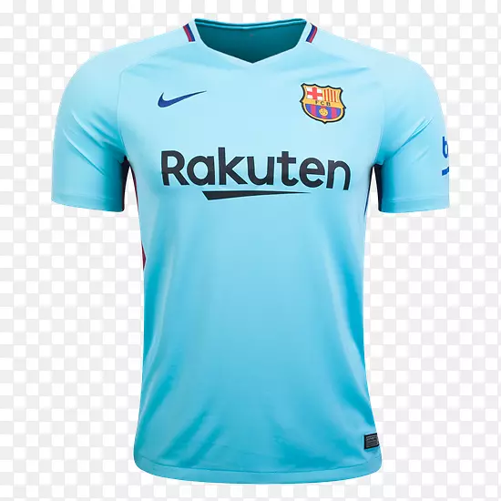 巴塞罗那体恤俱乐部球迷西甲球衣2017年-18赛段分领T恤衫