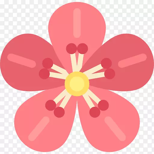 插画樱花电脑图标png图片.樱花
