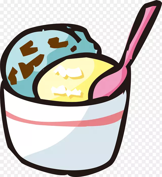 冰淇淋插画-冰淇淋