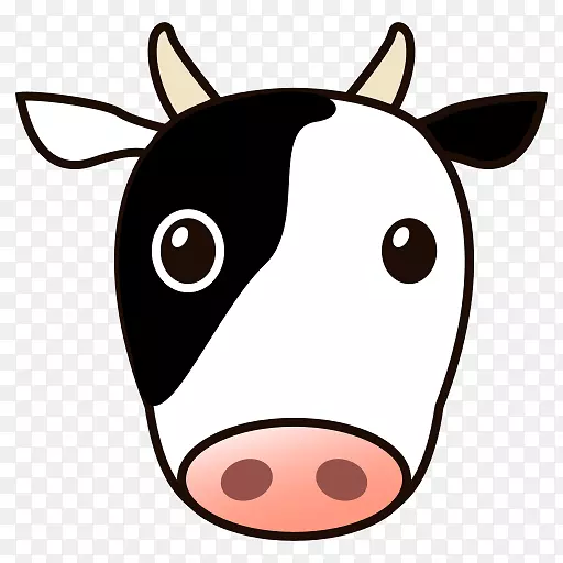 荷斯坦牛剪贴画牛场奶牛养殖-表情符号