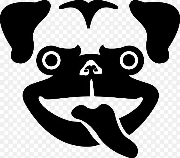 帕格犬繁殖标志剪辑艺术鼻子-帕格