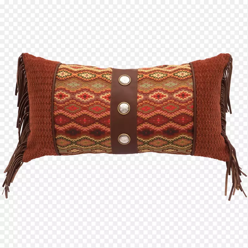 投掷枕头垫骆驼人造皮革(D 8570)边缘圆锥枕头-枕头