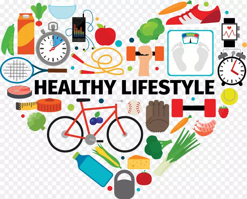 生活方式健康饮食图-健康标志